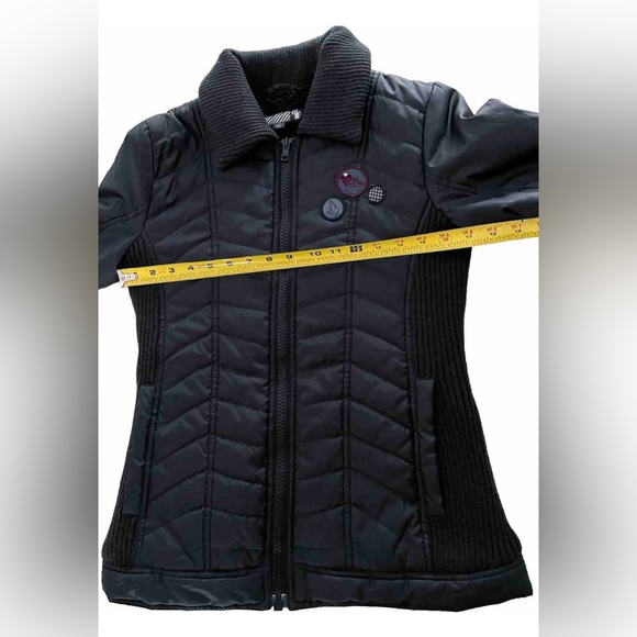 Volcom Women’s Quilted Jacket Sherpa Fleece Lined Black Medium M - Picture 4 of 12